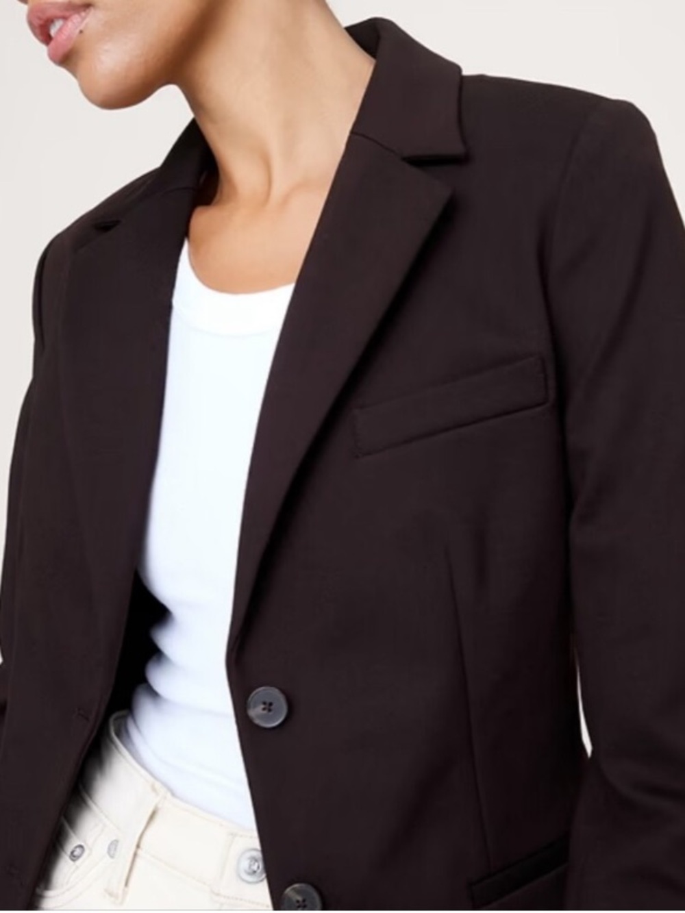 Banana Republic Wool Black Blazer Women’s 4 Stretch Lined Career Office Casual